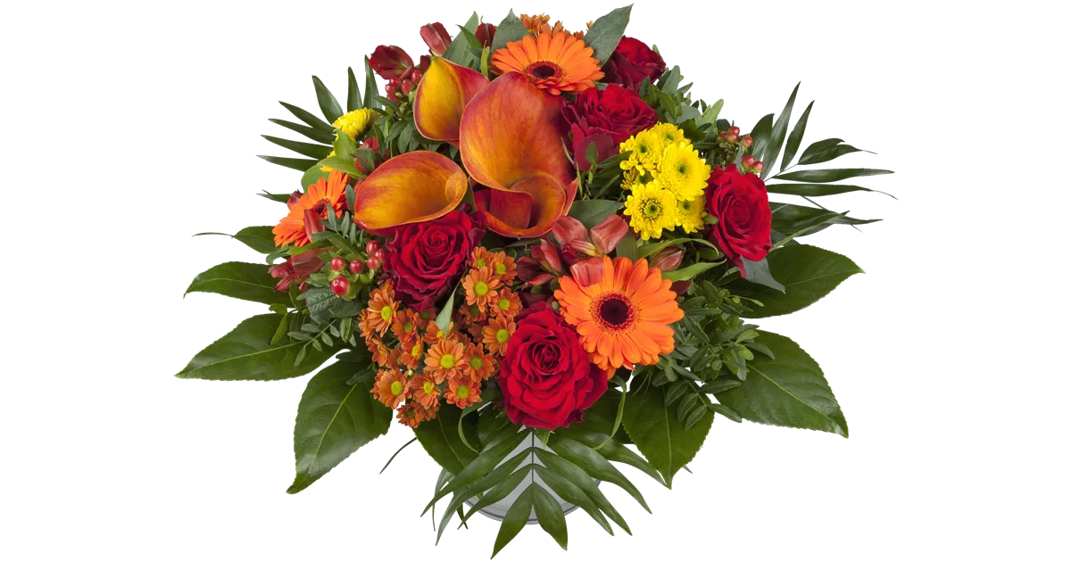 Strauß Gelb - Orange - Rot