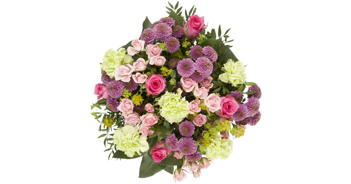 Strauß Pink - Rosa - Gelb - Grün