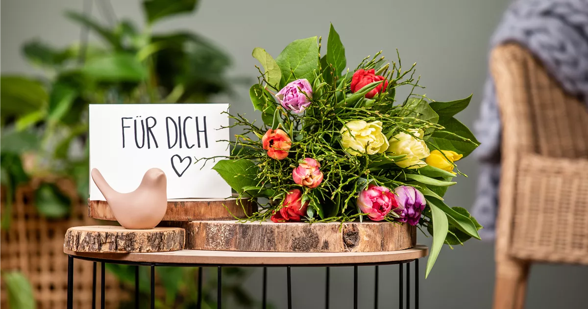 Bunter Tulpen Strauß